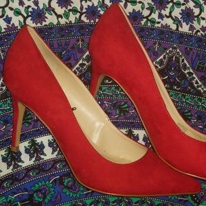 Mark Fisher Red Pointy Pumps